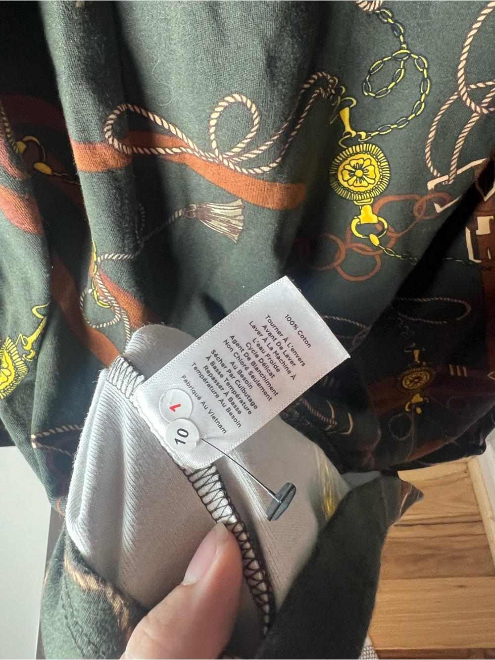 Talbots NEW Equestiran Print Cotton Shift Dress Fall Preppy Academia Size XL - Picture 7 of 7